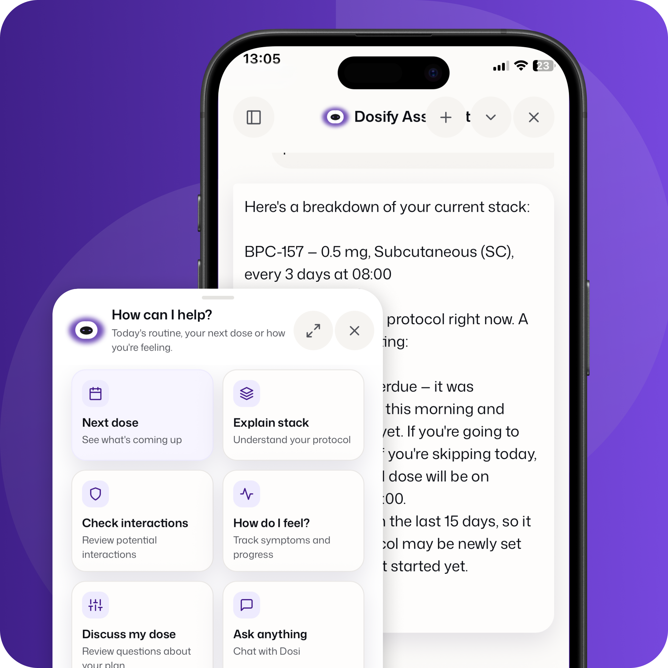 Track your regimen